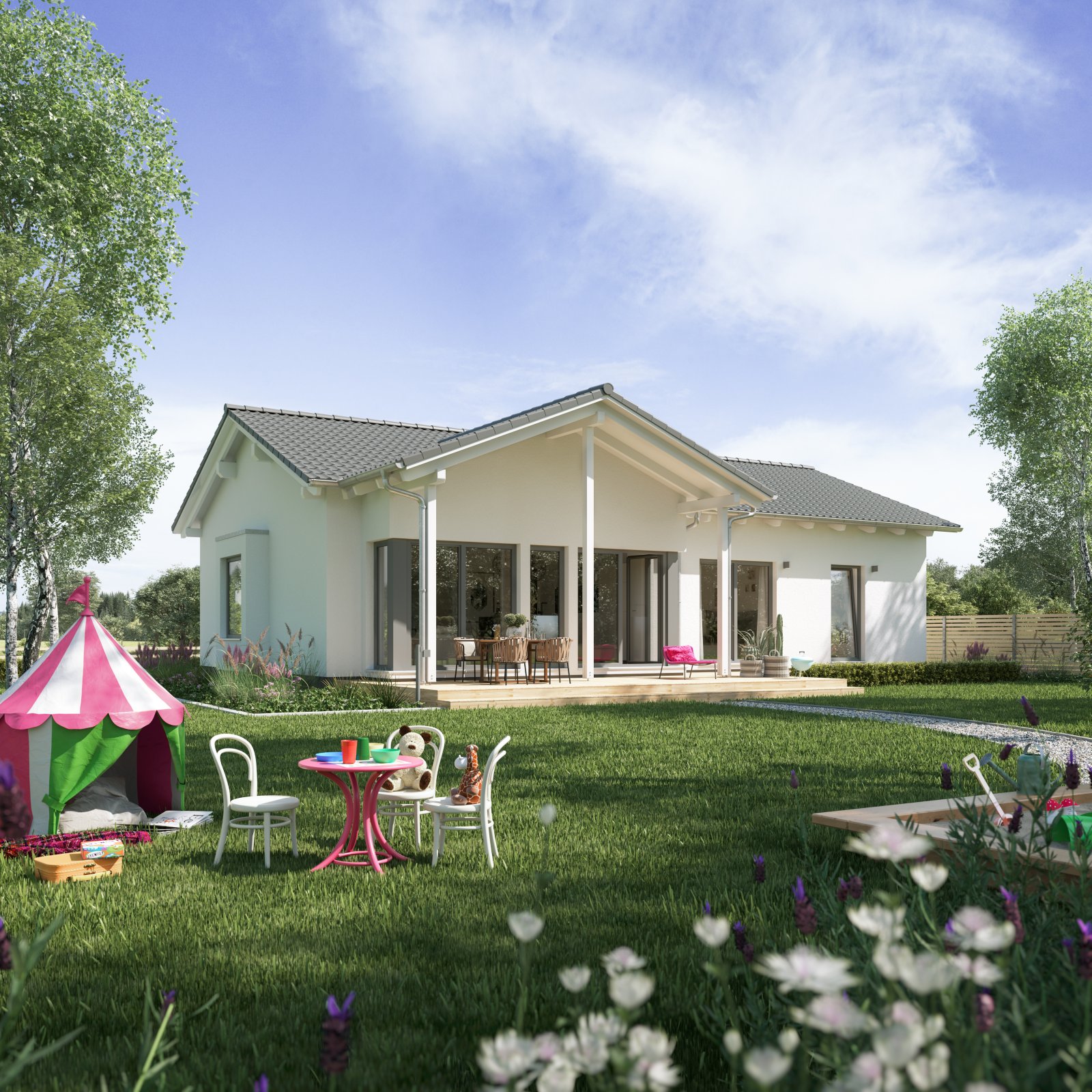 FREUEN SIE SICH AUF IHR "TREPPENLOSES" LEBEN IM NEUEN BUNGALOW! TEL.: 01714863595