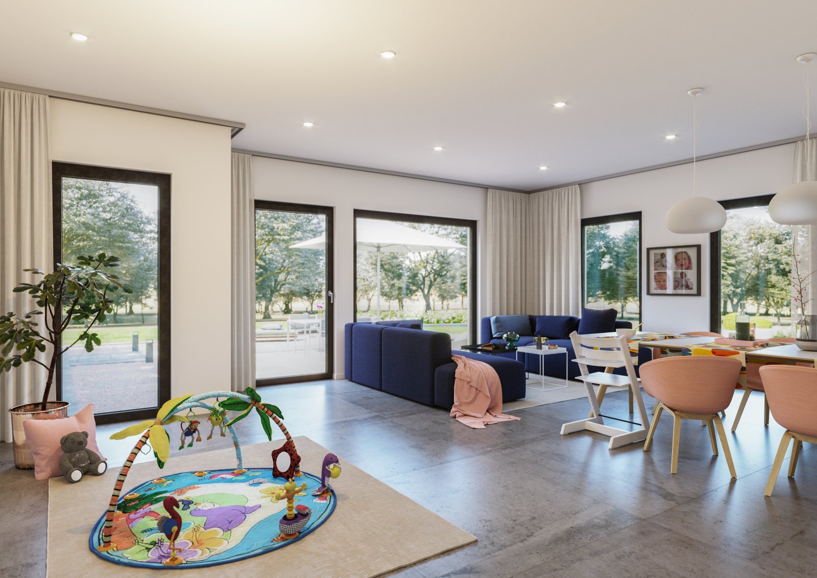 geräumiger Wohnbereich