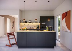  Einbauküche inklusive - stylisch in schwarz