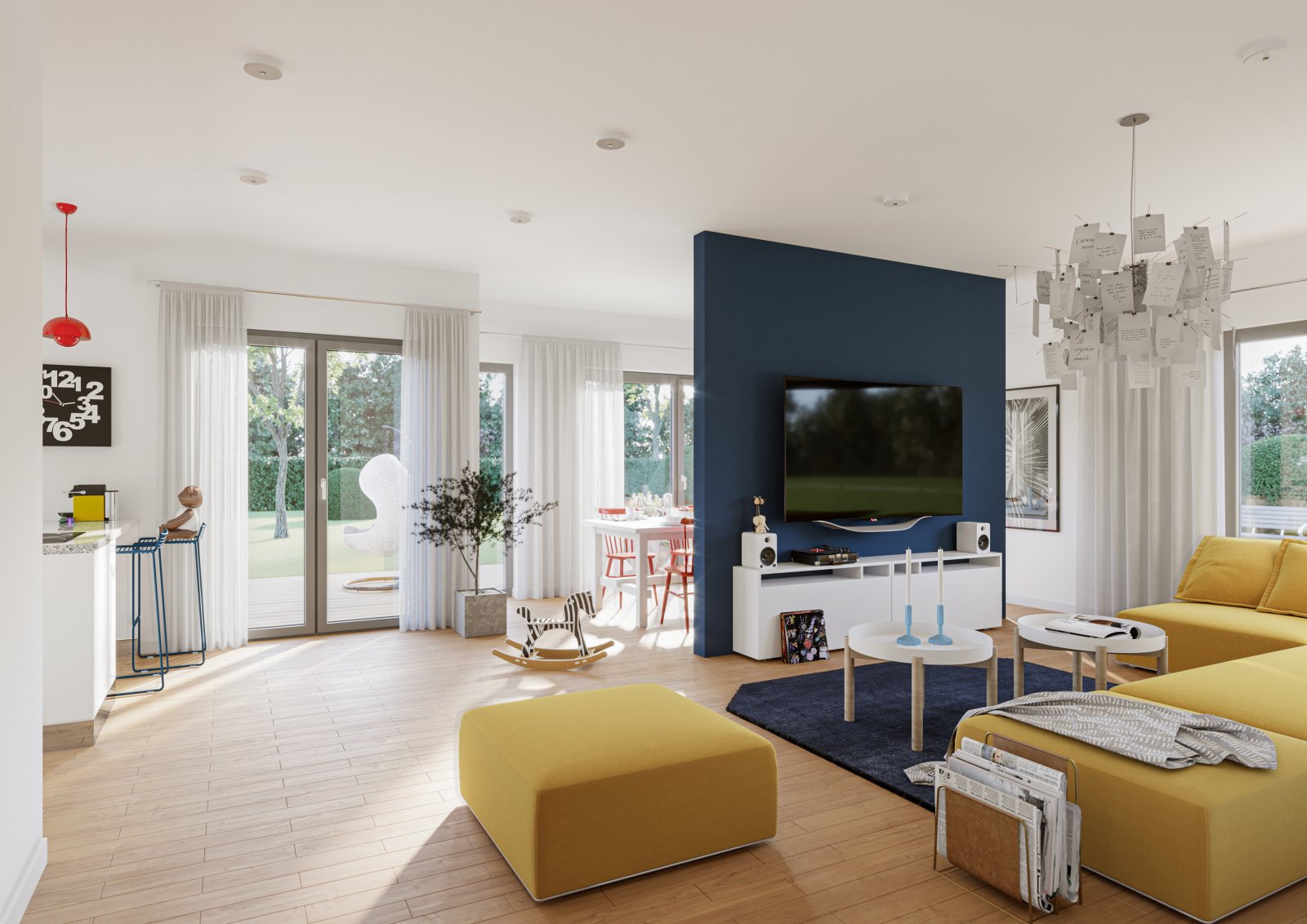 geräumiges Wohnzimmer