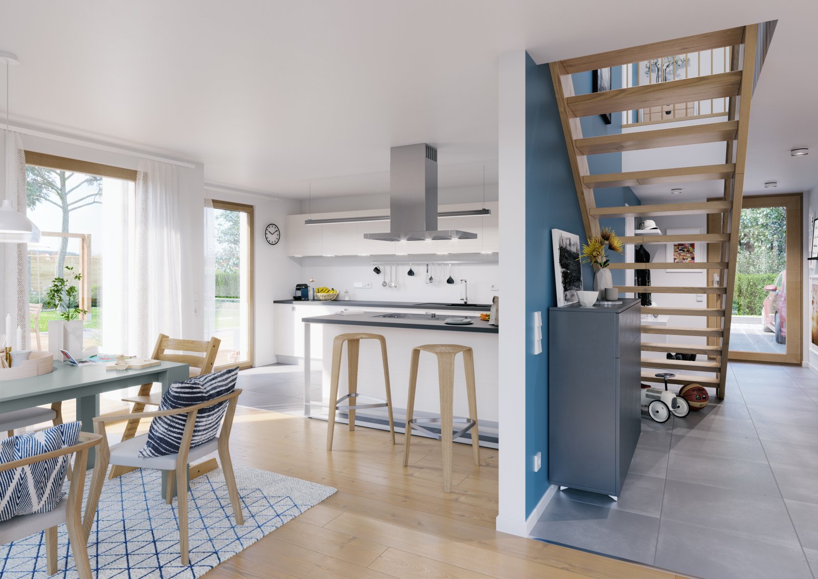 offener Koch- und Essbereich